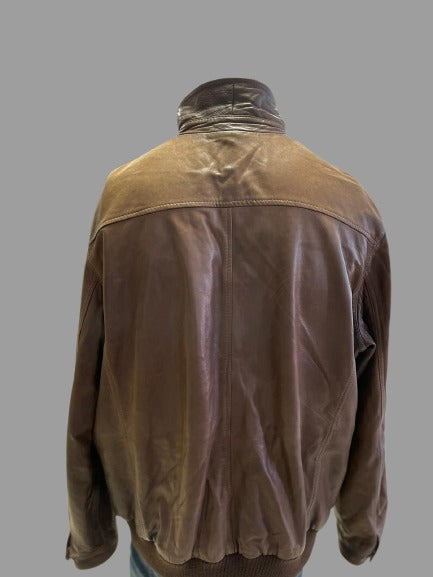 Veste en cuir vintage CTF pour homme Réf. 01541