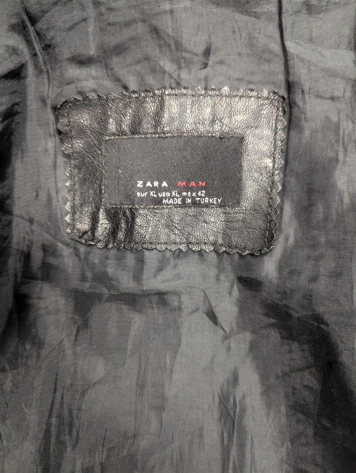 Veste en cuir Zara Homme Réf. 01543