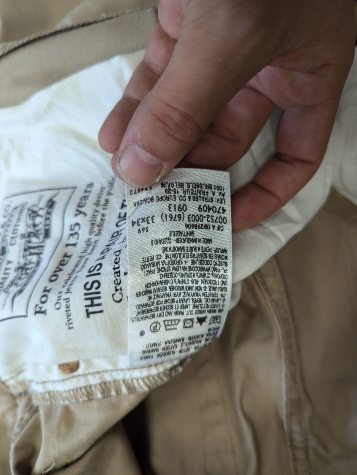 Pantalon chino Levi's réf. 01915