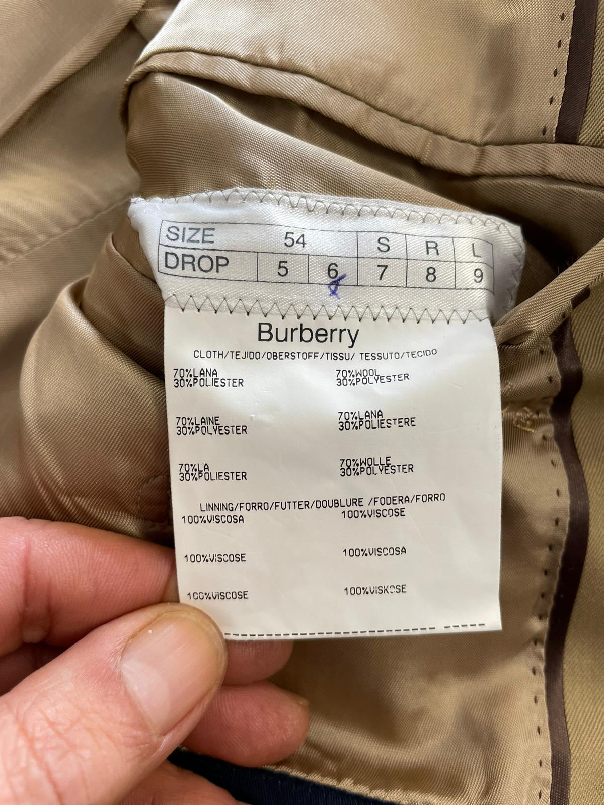 Costume BurBerry pour homme Réf. 02245