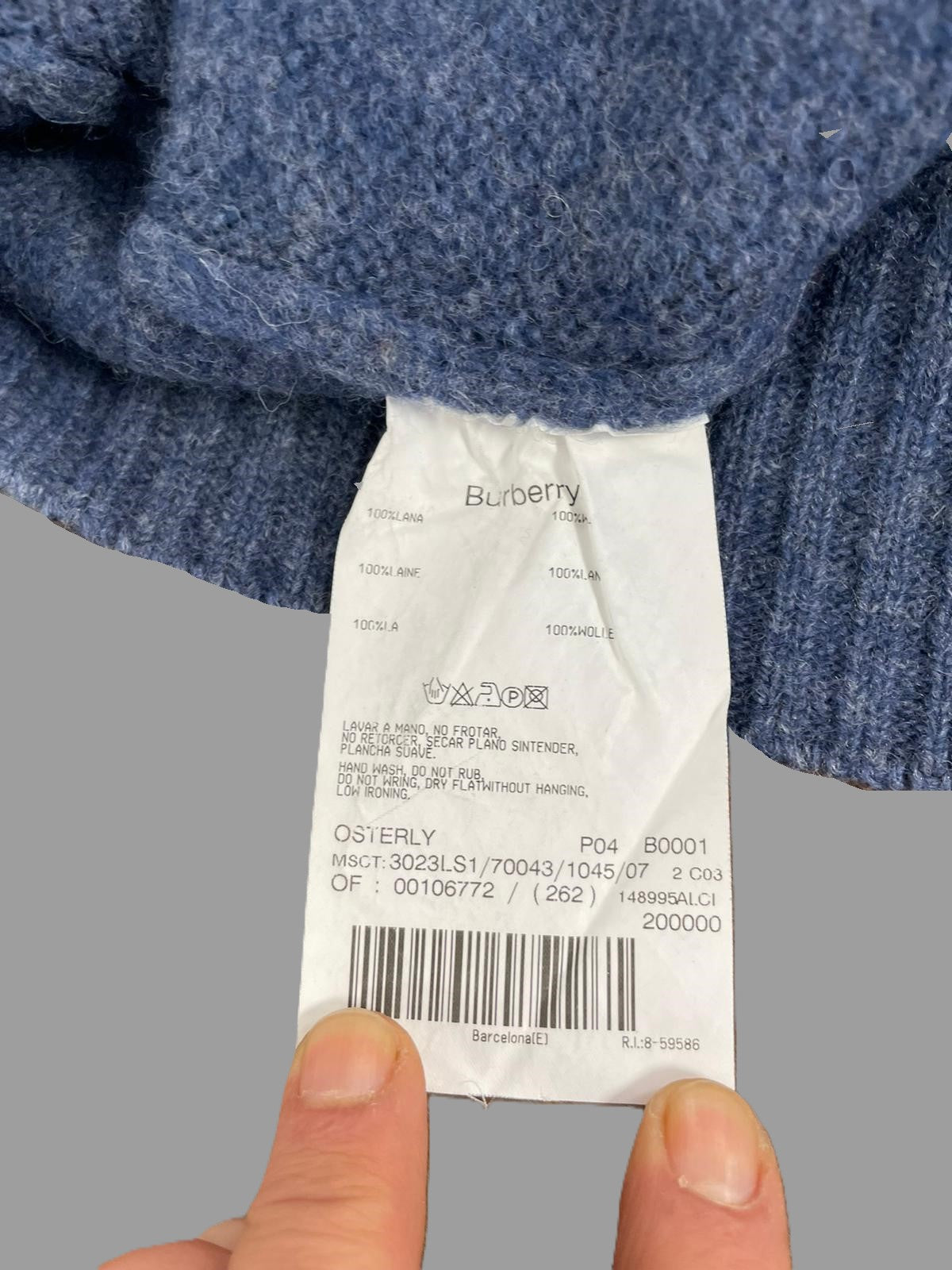 Pull ras du cou Burberry réf. 02538