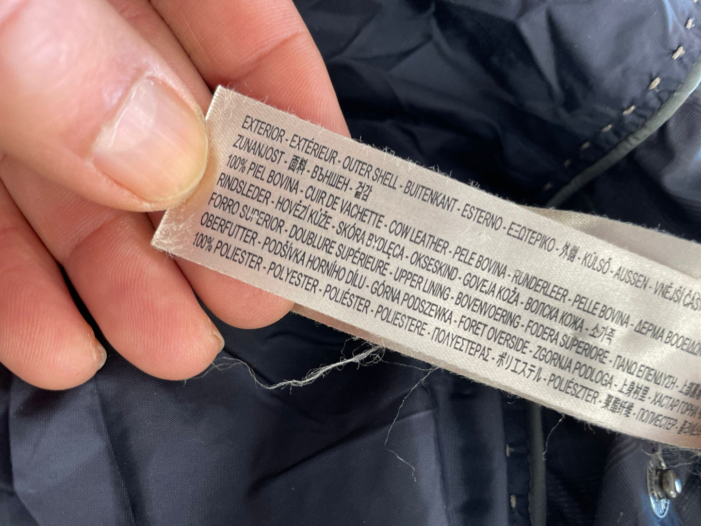 Veste en cuir Massimo Dutti Réf. 02729
