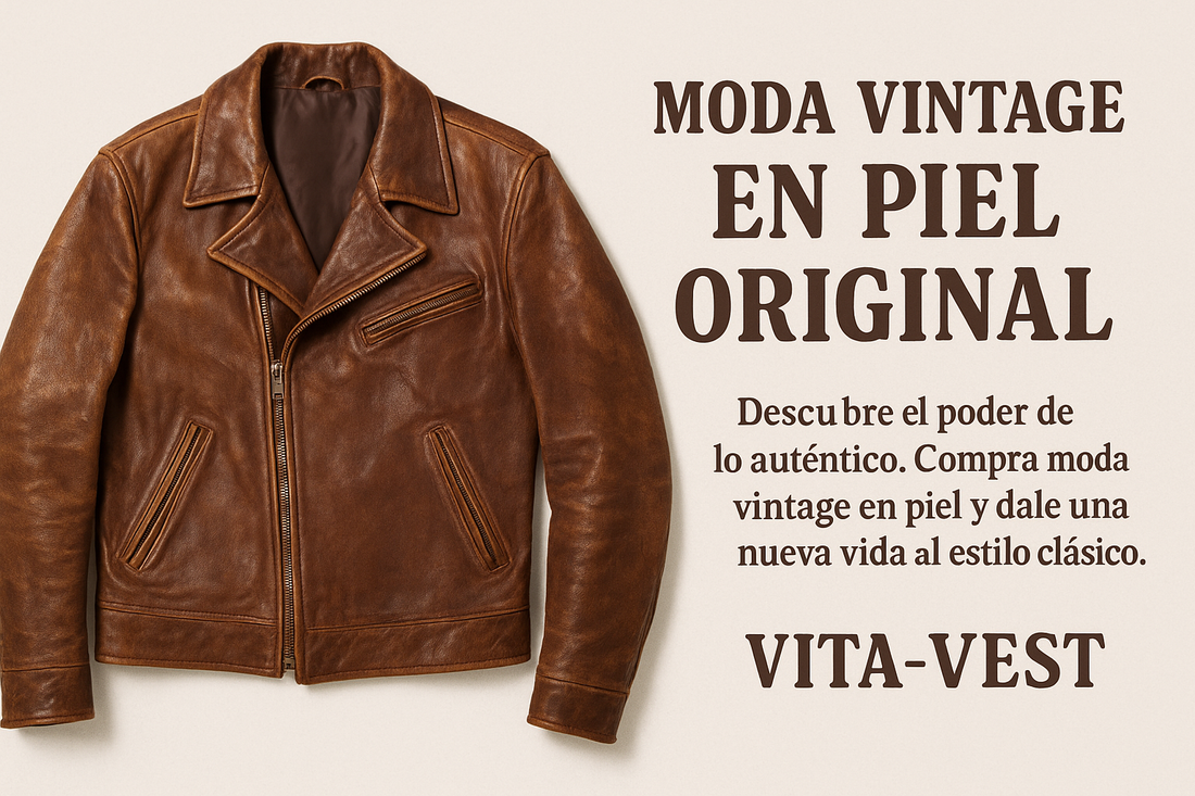 🧥 Moda Vintage en Piel Original: Elegancia Atemporal en Vita-Vest