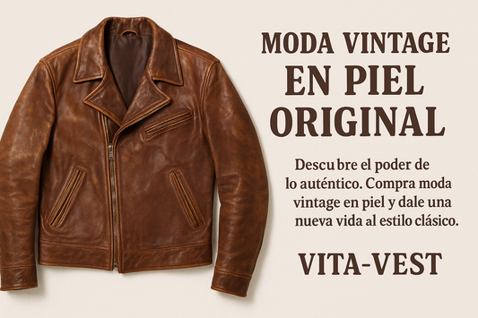 🧥 Moda Vintage en Piel Original: Elegancia Atemporal en Vita-Vest