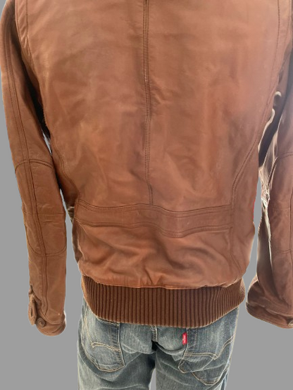 Veste en cuir Massimo Dutti Réf. 02729