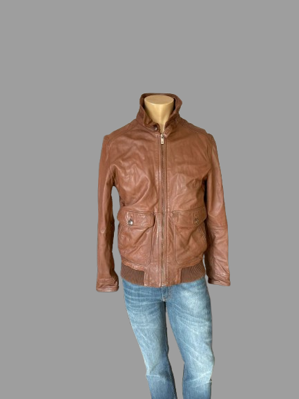 Veste en cuir Massimo Dutti Réf. 02729
