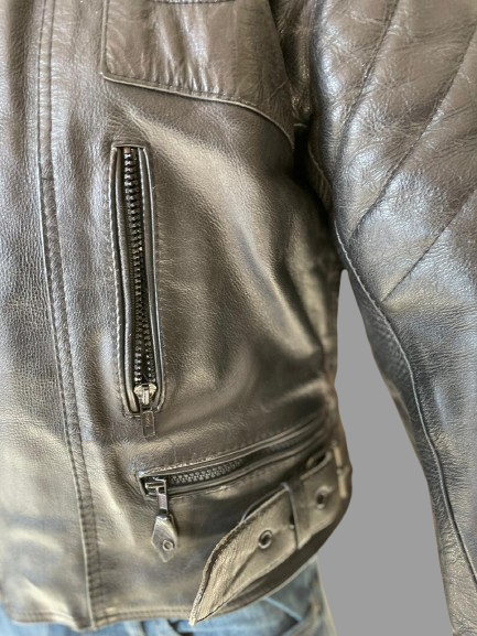 Veste motard en cuir réf. 02810