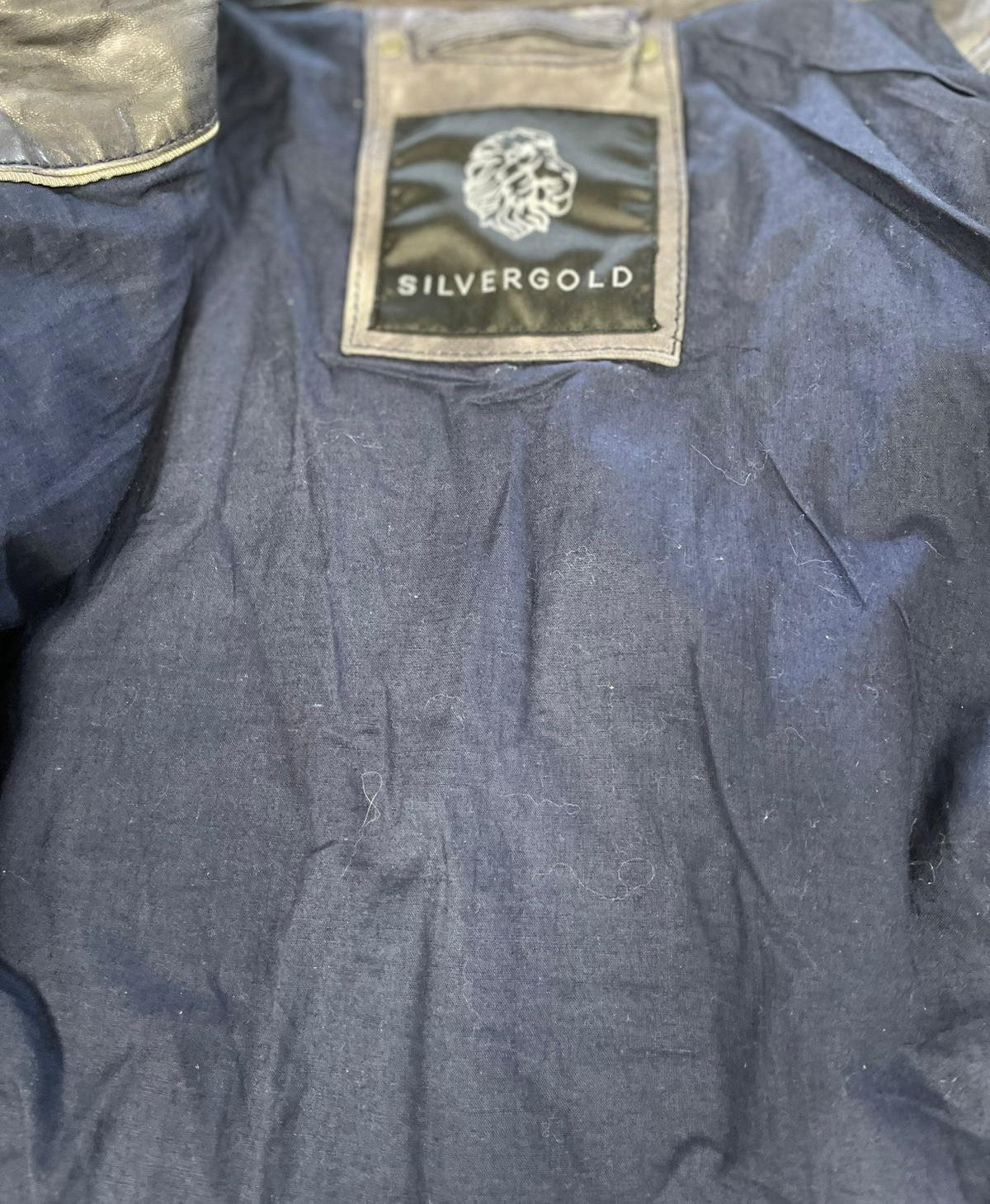 Veste en cuir écologique argenté et doré réf. 01271