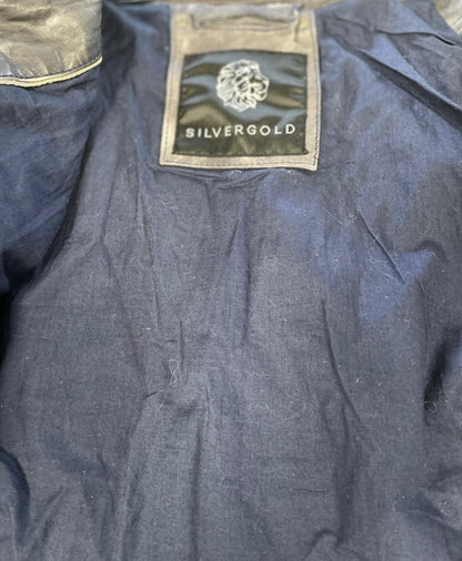 Veste en cuir écologique argenté et doré réf. 01271