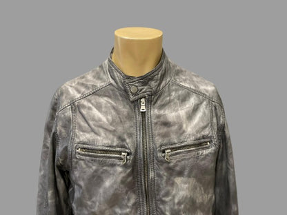 Veste en cuir écologique argenté et doré réf. 01271