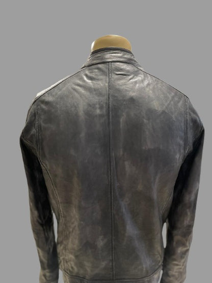 Veste en cuir écologique argenté et doré réf. 01271