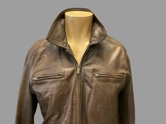 Veste en cuir Massimo Dutti Réf. 01779