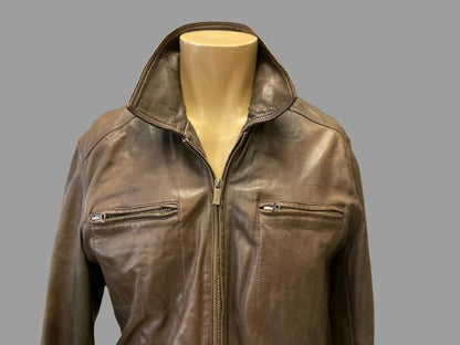 Veste en cuir Massimo Dutti Réf. 01779