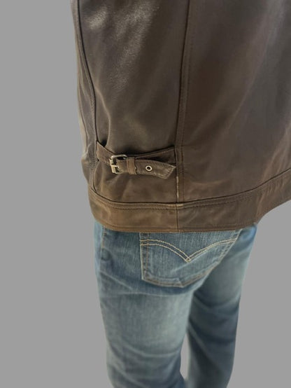 Veste en cuir Massimo Dutti Réf. 01779