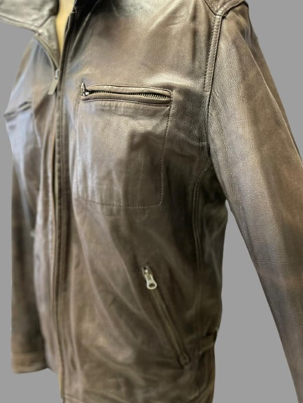 Veste en cuir Massimo Dutti Réf. 01779
