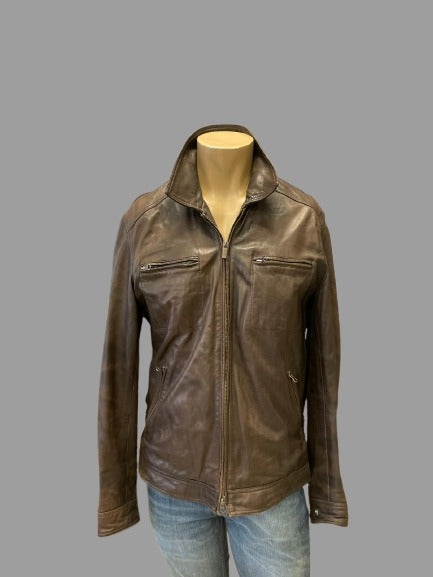 Veste en cuir Massimo Dutti Réf. 01779